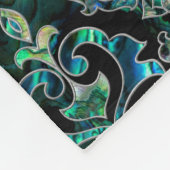 Perzisch oosterpatroon, alleen en zilver fleece deken (Hoek)