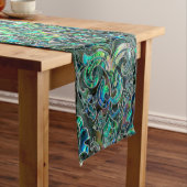 Perzisch oosterpatroon, alleen en zilver korte tafelloper (Voorbeeld)