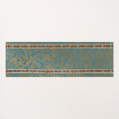 Perzisch Oosters vloerkleed Luxe Groen & Gouden Ru Yogamat (Achterkant (horizontaal))