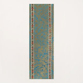 Perzisch Oosters vloerkleed Luxe Groen & Gouden Ru Yogamat (Voorkant)