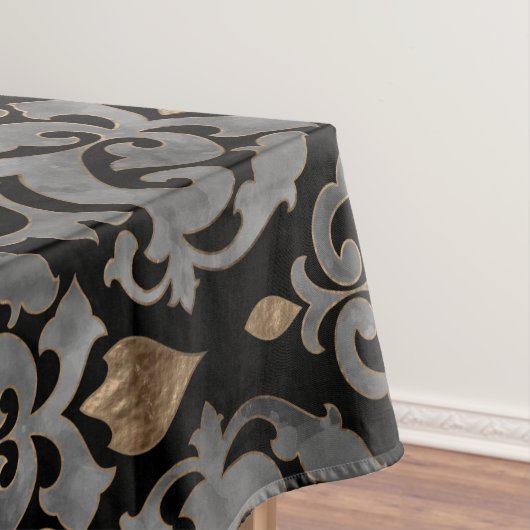 Perzisch patroon - Waterverf zwart en goud Tafelkleed (Voorbeeld)