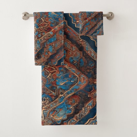 Perzisch Populair Mooi Oud Patroon Collectie Bad Handdoek (Insitu)