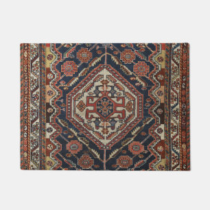 Perzisch Qashqai Aztec Royal Blue Red Deurmat
