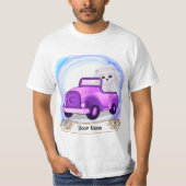 Perzisch rijdende kattenauto t-shirt (Voorkant)