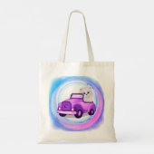 Perzisch rijdende kattenauto tote bag (Achterkant)