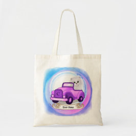 Perzisch rijdende kattenauto tote bag