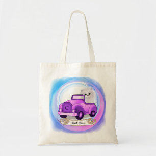 Perzisch rijdende kattenauto tote bag