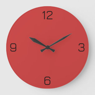 Perzisch Rood CA3433 Kleur met Add Jouw naam Optie Grote Klok