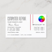 Perzisch Rood en Wit Chic met Logo Professional Visitekaartje (Achterkant)