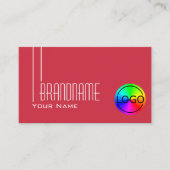 Perzisch Rood en Wit Chic met Logo Professional Visitekaartje (Voorkant)