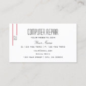 Perzisch Rood en Wit met Monogram Professional Visitekaartje (Achterkant)