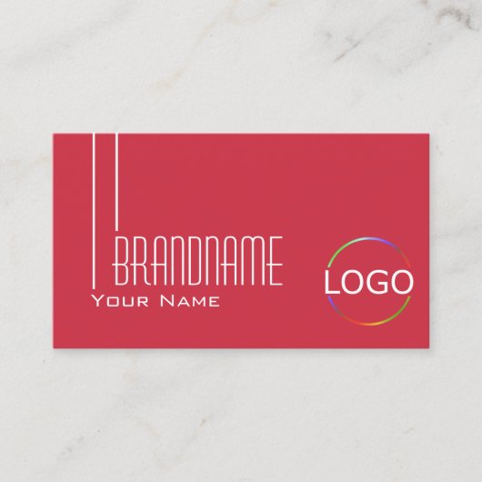 Perzisch Rood Wit met Logo en Photo Professional Visitekaartje (Voorkant)