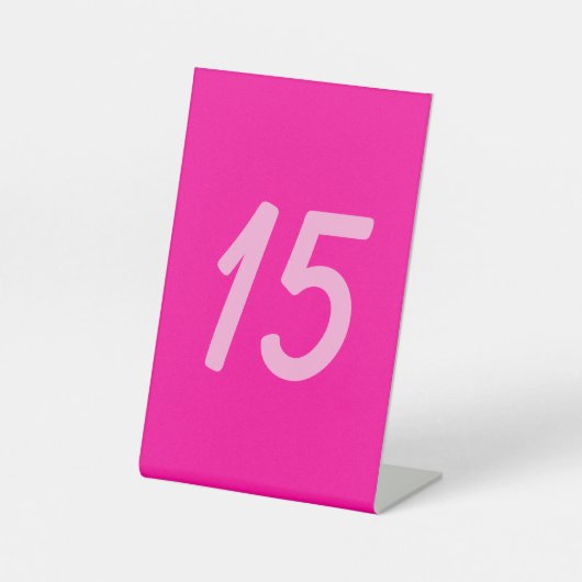 Perzisch Roos effen diep roze Reclamebord Met Voetstuk (Voorkant)