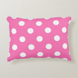 Perzisch Roze en Witte Polka Dot Sierkussen Accent Kussen