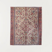 Perzisch roze lichtblauw Paars Wandkleed (Voorkant)