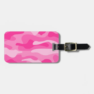 Perzisch Roze Monocolor Camo Bagagelabel