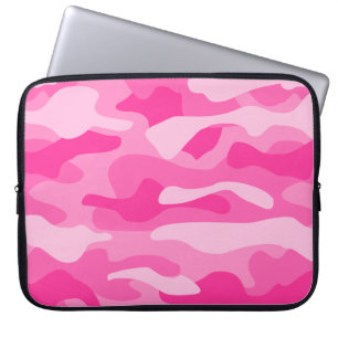 Perzisch Roze Monocolor Camo Laptop Sleeve