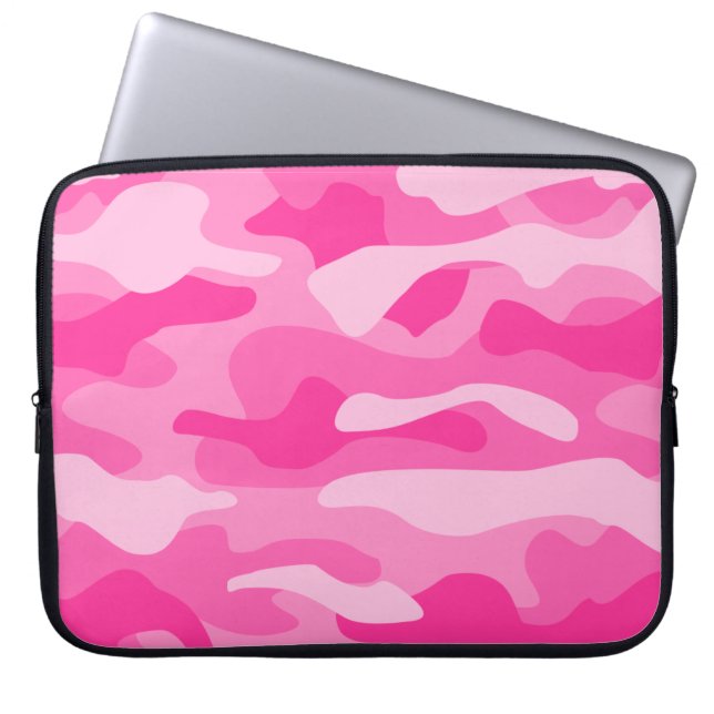 Perzisch Roze Monocolor Camo Laptop Sleeve (Voorkant)