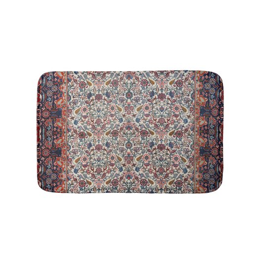 Perzisch Roze Paars Rood  Badmat (Voorkant)