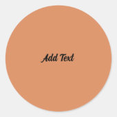 Perzisch Sinaasappel Tekst toevoegen Aangepast Ronde Sticker (Voorkant)