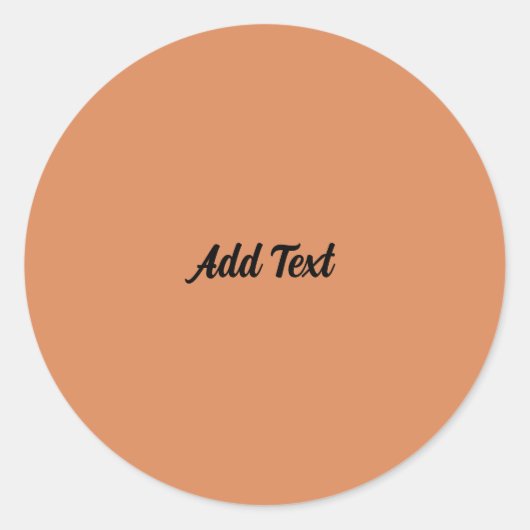 Perzisch Sinaasappel Tekst toevoegen Aangepast Ronde Sticker (Voorkant)