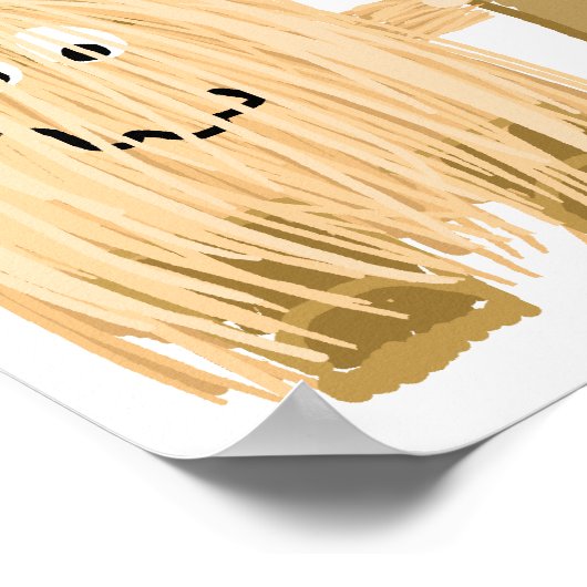 Perzisch sparen dier poster (Hoek)