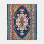 Perzisch Tabriz Zwart Marokkaans geometrisch patro Fleece Deken (Voorkant)