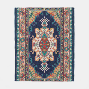 Perzisch Tabriz Zwart Marokkaans geometrisch patro Fleece Deken