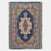 Perzisch Tabriz Zwart Radiaal geometrisch patroon Deken (Voorkant Verticaal)