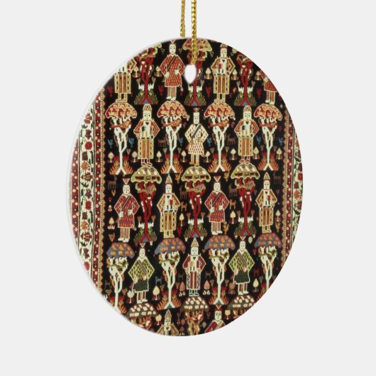 Perzisch tapijt, 19e tot 20e eeuw keramisch ornament (Rechts)