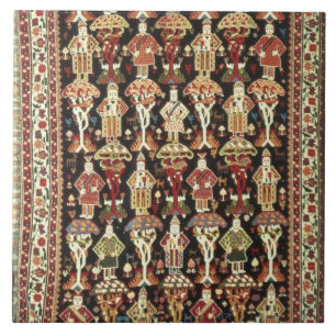 Perzisch tapijt, 19e tot 20e eeuw tegeltje