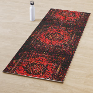 Perzisch tapijt, blik in roos gekleurd veld no2 yogamat