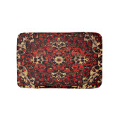 Perzisch tapijt, donkerrood en crème badmat (Voorkant)