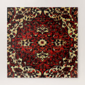 Perzisch tapijt, donkerrood en crème legpuzzel (Horizontaal)