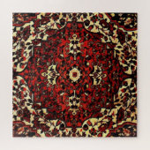 Perzisch tapijt, donkerrood en crème legpuzzel (Horizontaal)