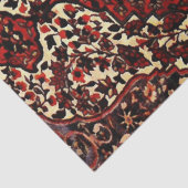 Perzisch tapijt, donkerrood en crème  tissuepapier (Detail)