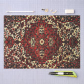 Perzisch tapijt, donkerrood en crème  tissuepapier (Craft)