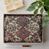 Perzisch tapijt, donkerrood en crème  tissuepapier (Geschenk)