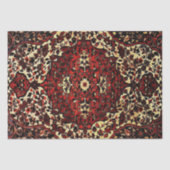 Perzisch tapijt, donkerrood en crème  tissuepapier (Voorkant)