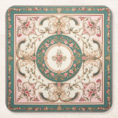 Perzisch tapijt Floral Kartonnen Onderzetters (Voorkant)