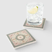 Perzisch tapijt Floral Stenen Onderzetter (Zijkant)