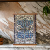 Perzisch tapijt Iraans blauw beige Hangend Wandkleed