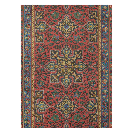 Perzisch Tapijt Kleed Rood Blauw Klassiek (Voorkant)