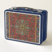 Perzisch Tapijt Kleed Rood Blauw Klassiek (Achterkant)