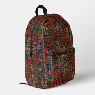 Perzisch Tapijt Kleed Rood Blauw Klassiek Bedrukte Rugzak