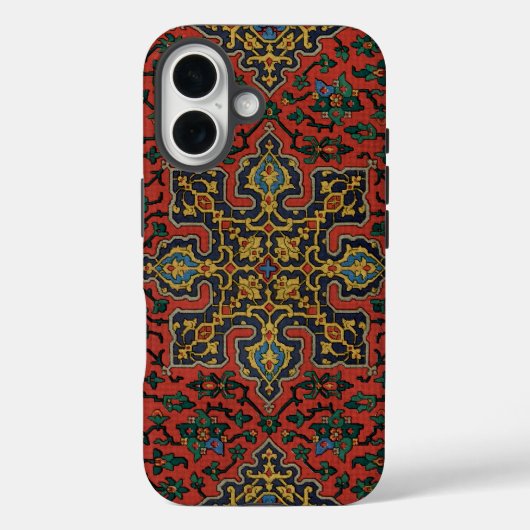 Perzisch Tapijt Kleed Rood Blauw Klassiek Case-Mate iPhone Case (Achterkant)
