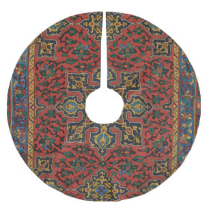 Perzisch Tapijt Kleed Rood Blauw Klassiek Kerstboom Rok