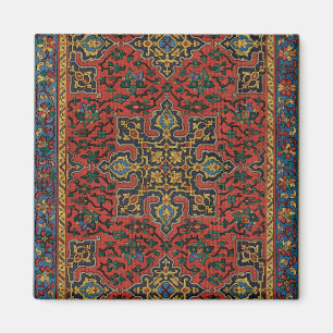 Perzisch Tapijt Kleed Rood Blauw Klassiek Magneet