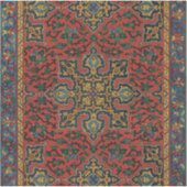 Perzisch Tapijt Kleed Rood Blauw Klassiek Sticker (Voorkant)