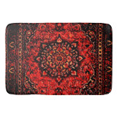 Perzisch tapijt met roos veld badmat (Voorkant)